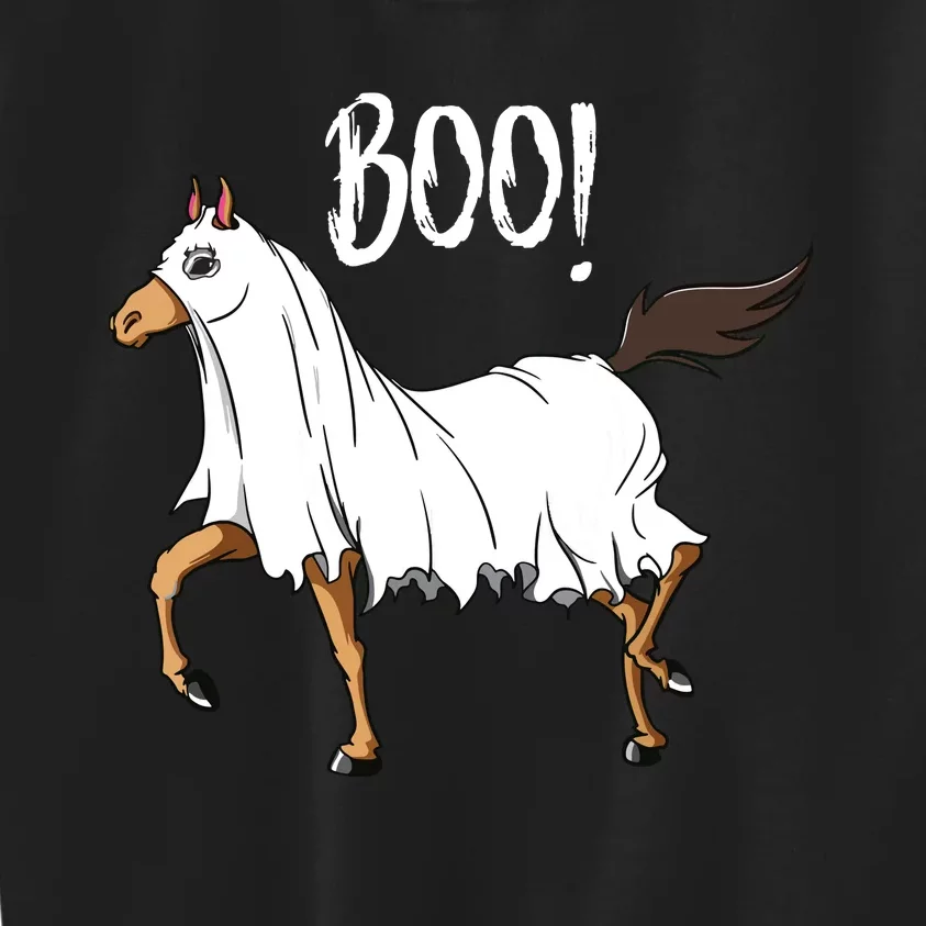 Horse Ghost Costume Funny Equestrian Horse Lover Halloween Kids Sweatshirt