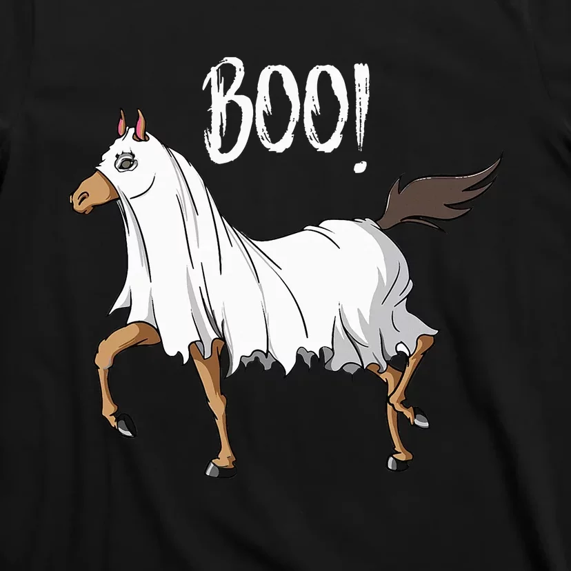 Horse Ghost Costume Funny Equestrian Horse Lover Halloween T-Shirt