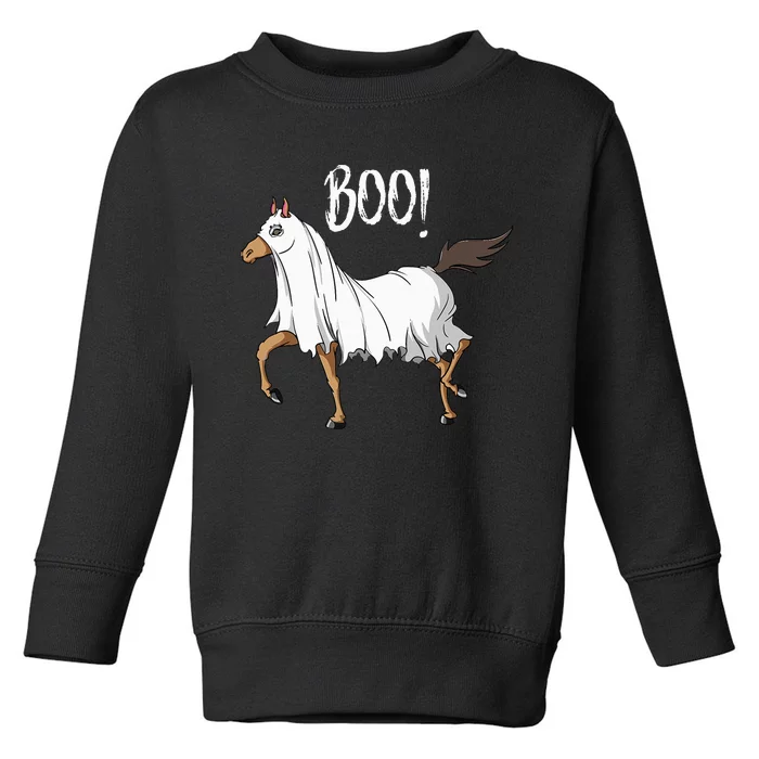 Horse Ghost Costume Funny Equestrian Horse Lover Halloween Toddler Sweatshirt