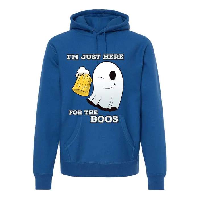 Halloween Ghost Costume Gift Im Just Here For The Boos Cool Gift Premium Hoodie