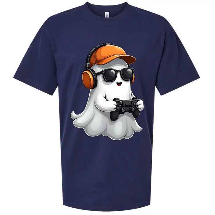 Halloween Gaming Costume Ghost Video Game Cool Gift Sueded Cloud Jersey T-Shirt