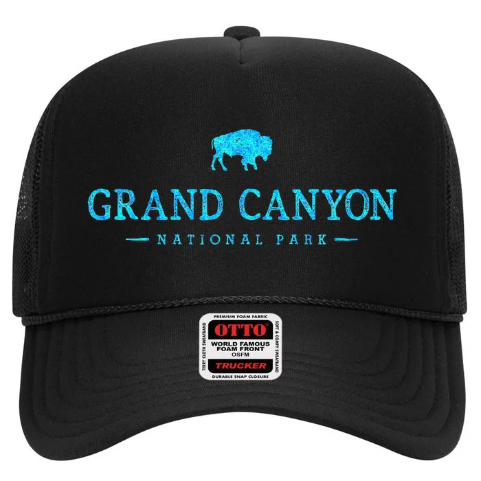 Hiked Grand Canyon National Park Arizona Colorful High Crown Mesh Trucker Hat