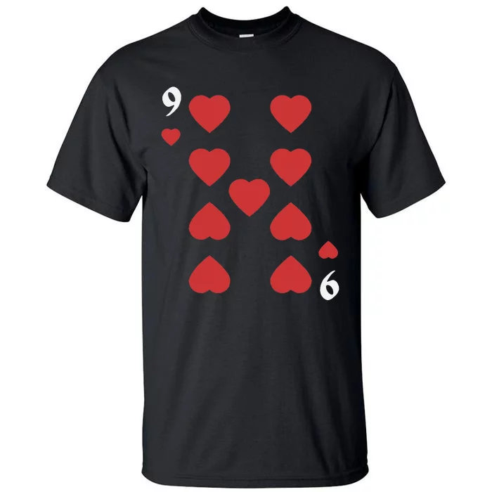 Halloween Group Costume: Nine Of Hearts Card Deck Tall T-Shirt