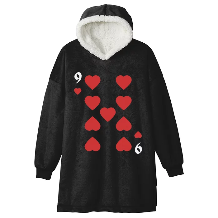 Halloween Group Costume: Nine Of Hearts Card Deck Hooded Wearable Blanket