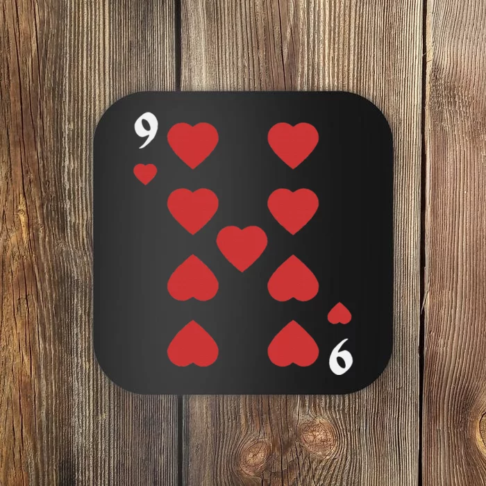 Halloween Group Costume: Nine Of Hearts Card Deck Coaster