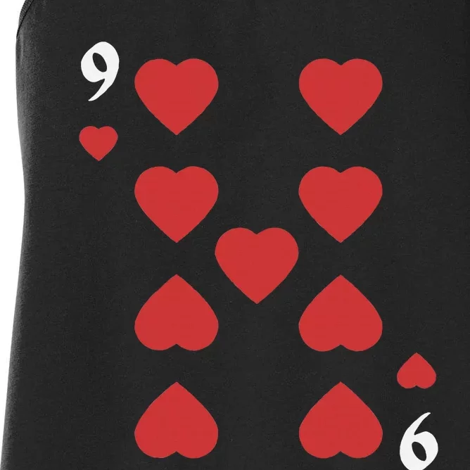 Halloween Group Costume: Nine Of Hearts Card Deck Women's Racerback Tank