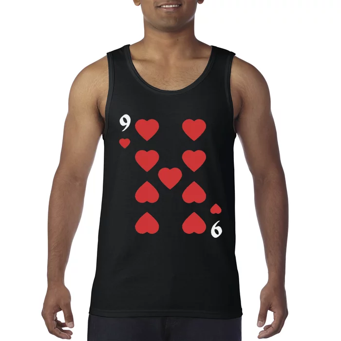 Halloween Group Costume: Nine Of Hearts Card Deck Tank Top