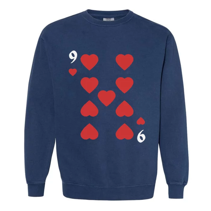 Halloween Group Costume: Nine Of Hearts Card Deck Garment-Dyed Sweatshirt