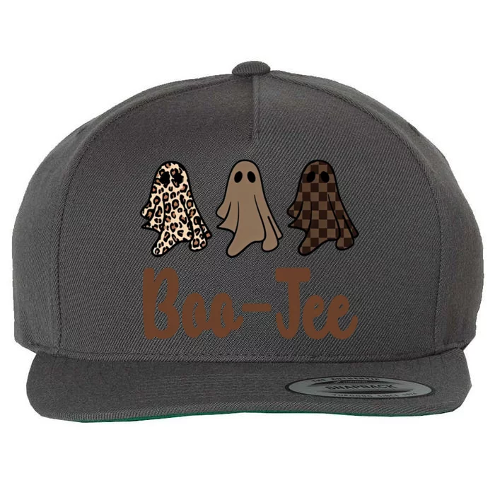 Halloween Ghost Costume Boujee Boojee Spooky Season Vibes Gift Wool Snapback Cap