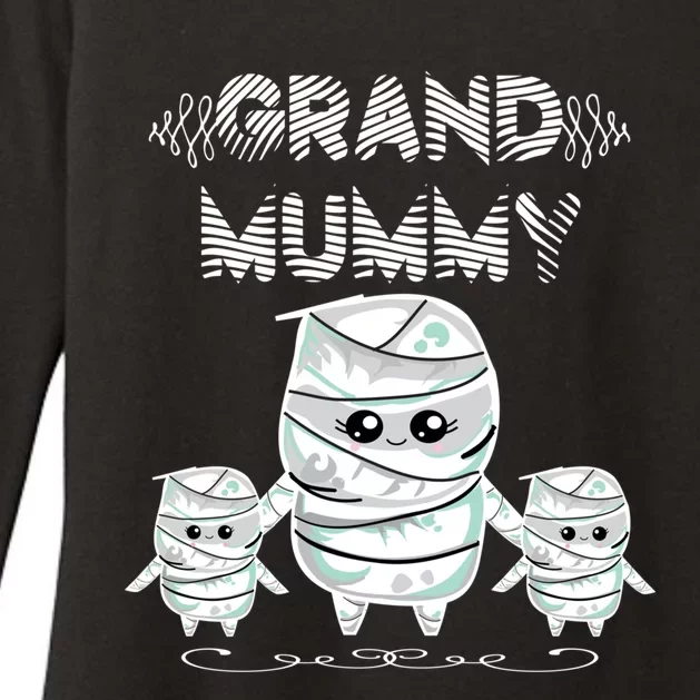 Halloween Grandma Costume Cute Grand Mummy Funny Grandmother Meaningful Gift Womens CVC Long Sleeve Shirt