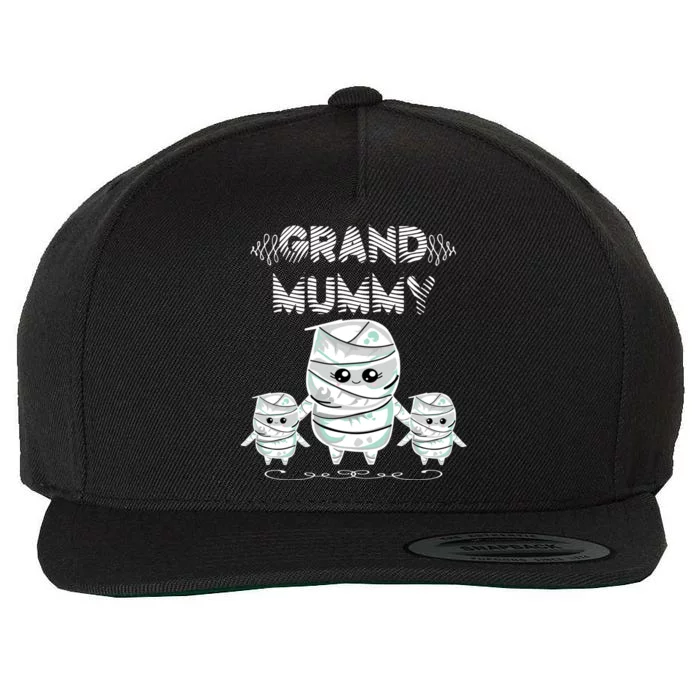 Halloween Grandma Costume Cute Grand Mummy Funny Grandmother Meaningful Gift Wool Snapback Cap