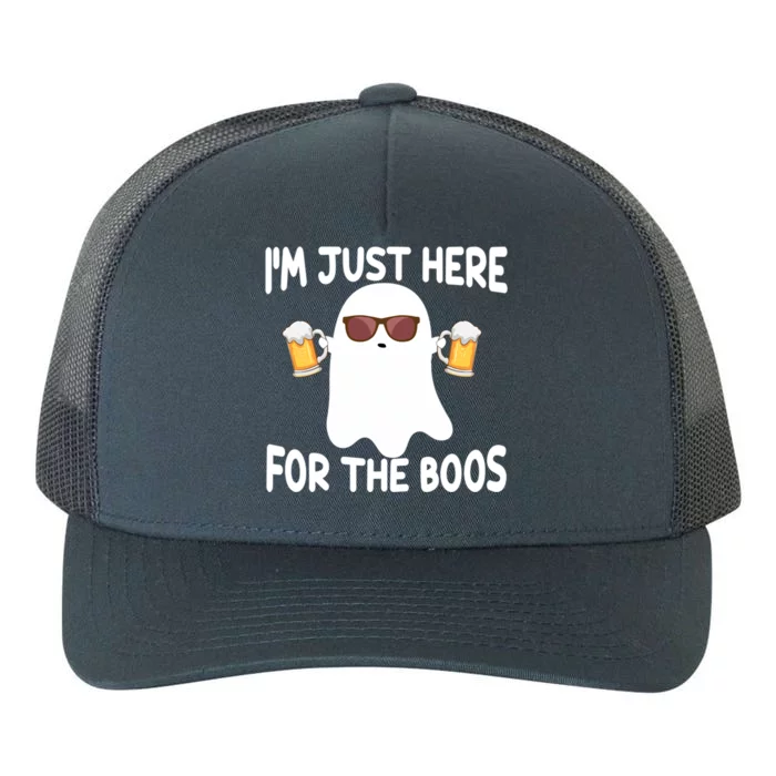 Halloween Ghost Costumes Im Just Here For The Boos Beer Cool Gift Yupoong Adult 5-Panel Trucker Hat