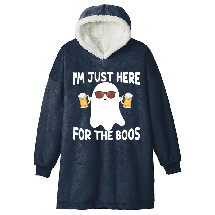 Halloween Ghost Costumes Im Just Here For The Boos Beer Cool Gift Hooded Wearable Blanket