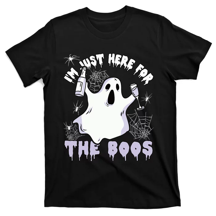 Halloween Ghost Costume Spider Just Here For The Boos T-Shirt