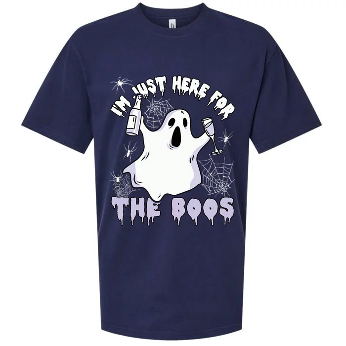 Halloween Ghost Costume Spider Just Here For The Boos Sueded Cloud Jersey T-Shirt