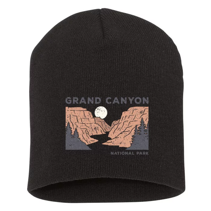 Hiked Grand Canyon National Park Arizona Vintage Short Acrylic Beanie