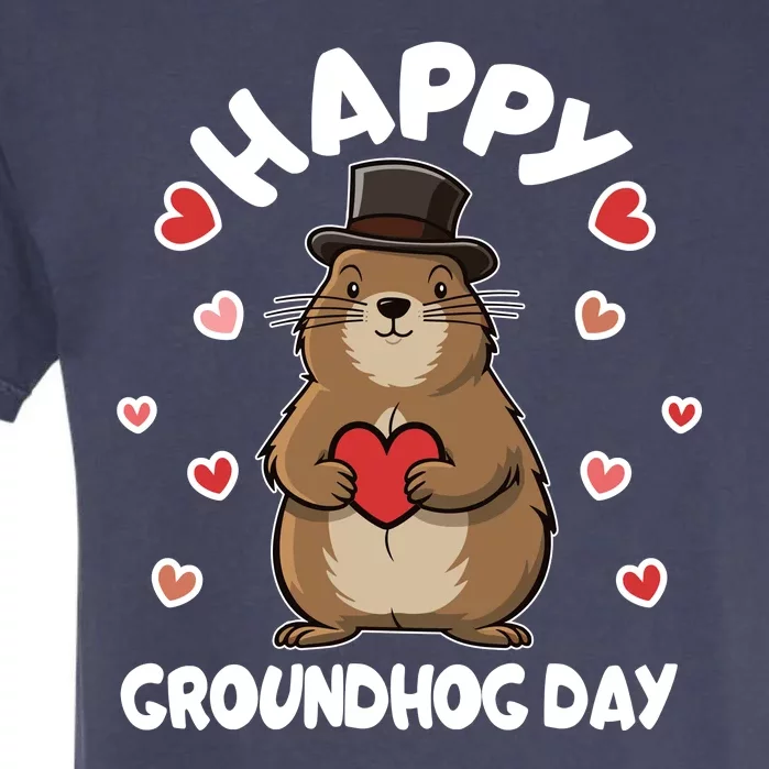 Happy Groundhog Day Punxsutawney Phil Garment-Dyed Heavyweight T-Shirt