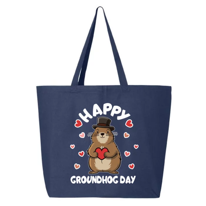 Happy Groundhog Day Punxsutawney Phil 25L Jumbo Tote