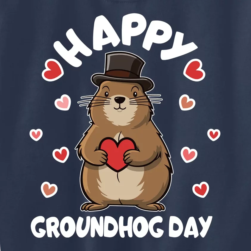 Happy Groundhog Day Punxsutawney Phil Kids Sweatshirt