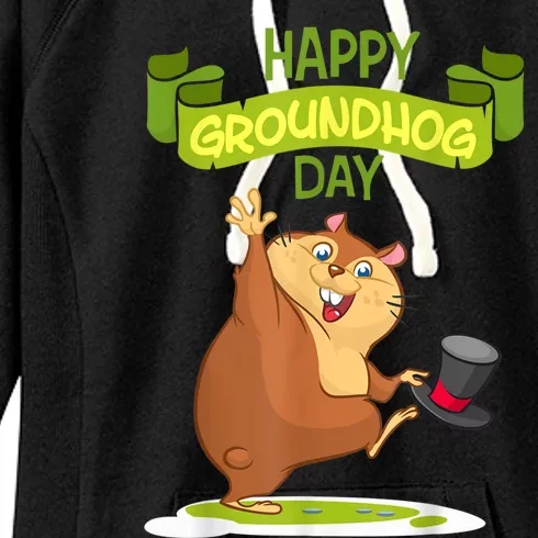 Happy Groundhog Day Funny Groundhog Day Women's Fleece Hoodie