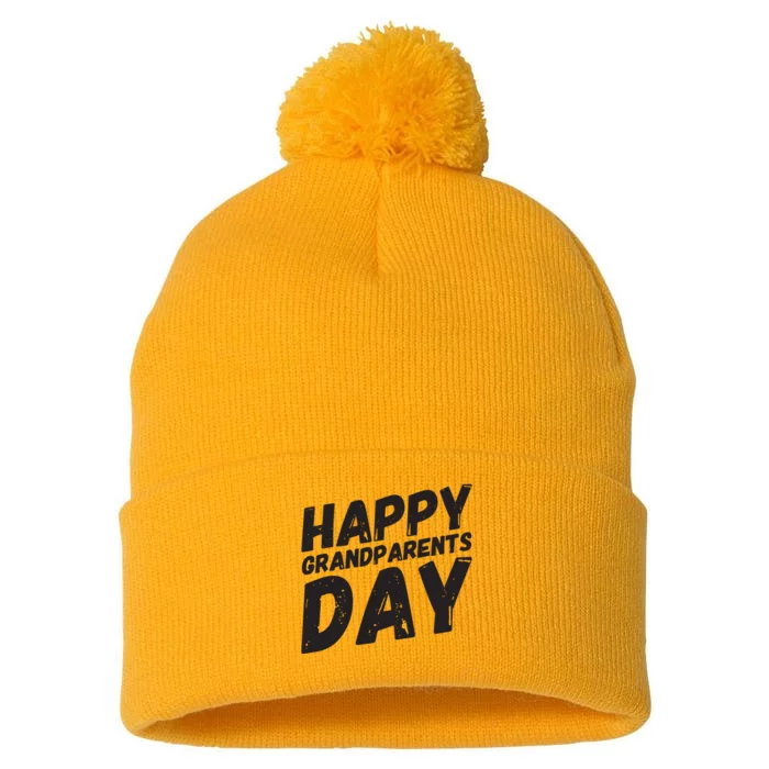 Happy Grandparents Day Gift And Present For All Pom Pom 12in Knit Beanie