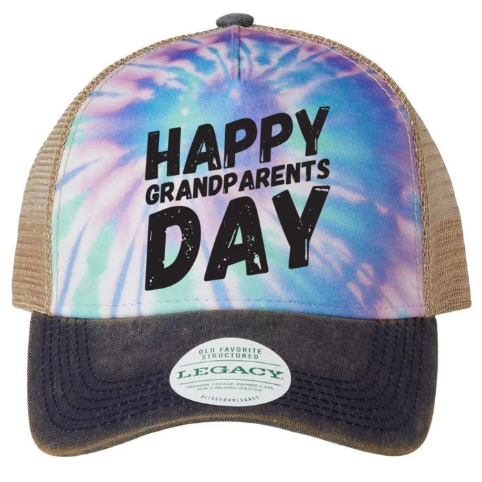 Happy Grandparents Day Gift And Present For All Legacy Tie Dye Trucker Hat