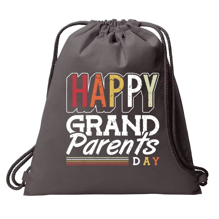 Happy Grandparents Day Grandparents Day Drawstring Bag