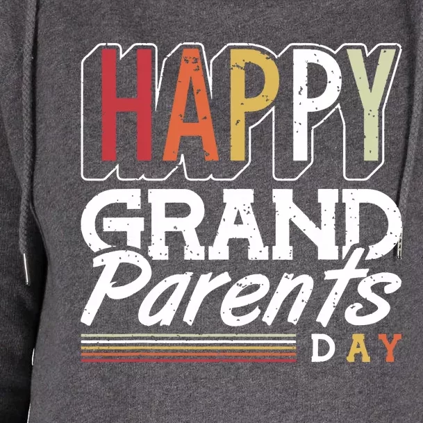 Happy Grandparents Day Grandparents Day Womens Funnel Neck Pullover Hood