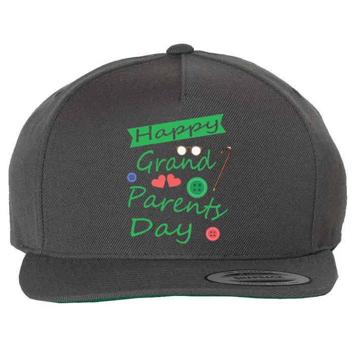 HAPPY GRANDPARENTS DAY T Wool Snapback Cap