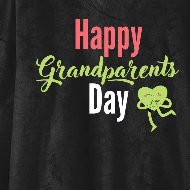 Happy Grandparents Day Hooded Wearable Blanket