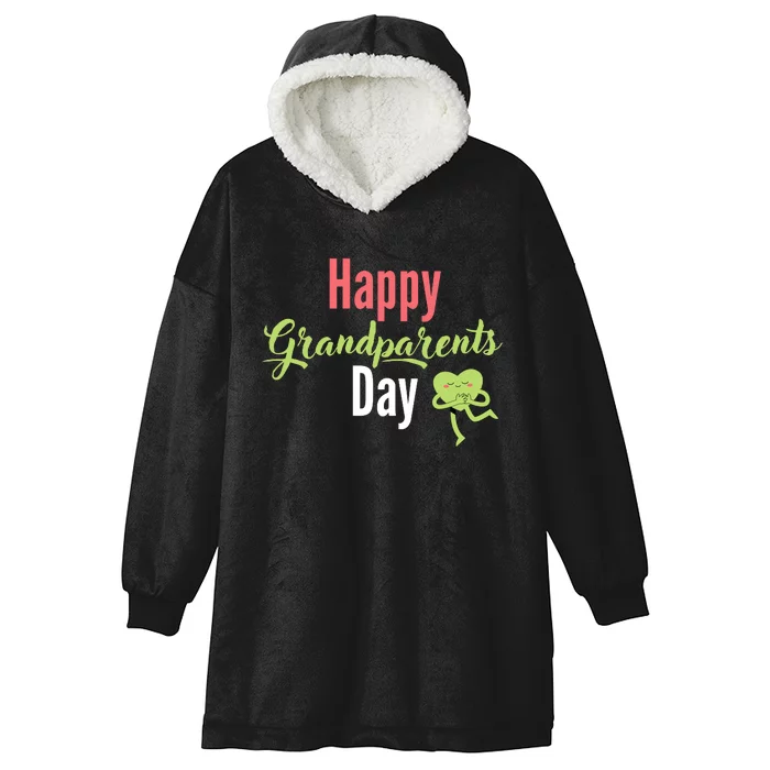 Happy Grandparents Day Hooded Wearable Blanket