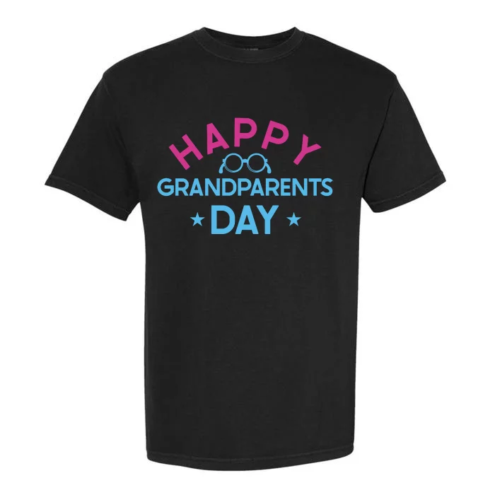 Happy Grandparents Day Celebration Graphic Garment-Dyed Heavyweight T-Shirt