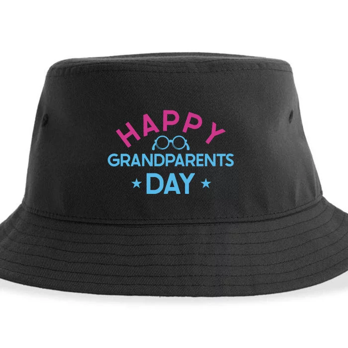 Happy Grandparents Day Celebration Graphic Sustainable Bucket Hat