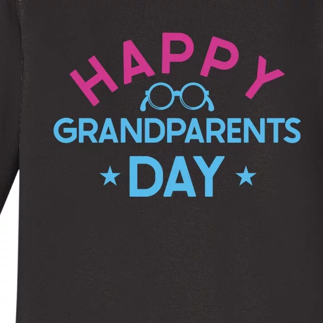 Happy Grandparents Day Celebration Graphic Baby Long Sleeve Bodysuit