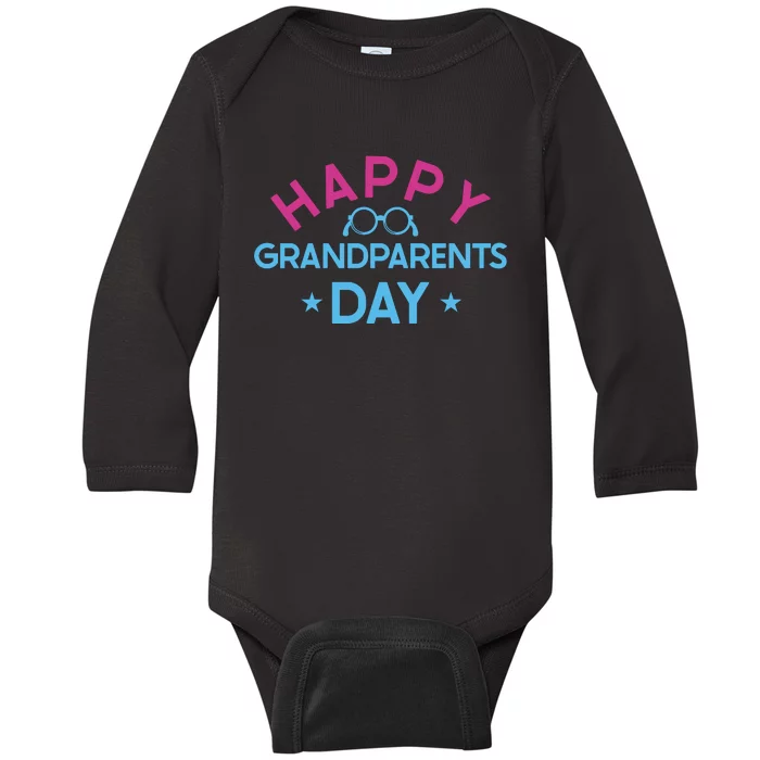 Happy Grandparents Day Celebration Graphic Baby Long Sleeve Bodysuit