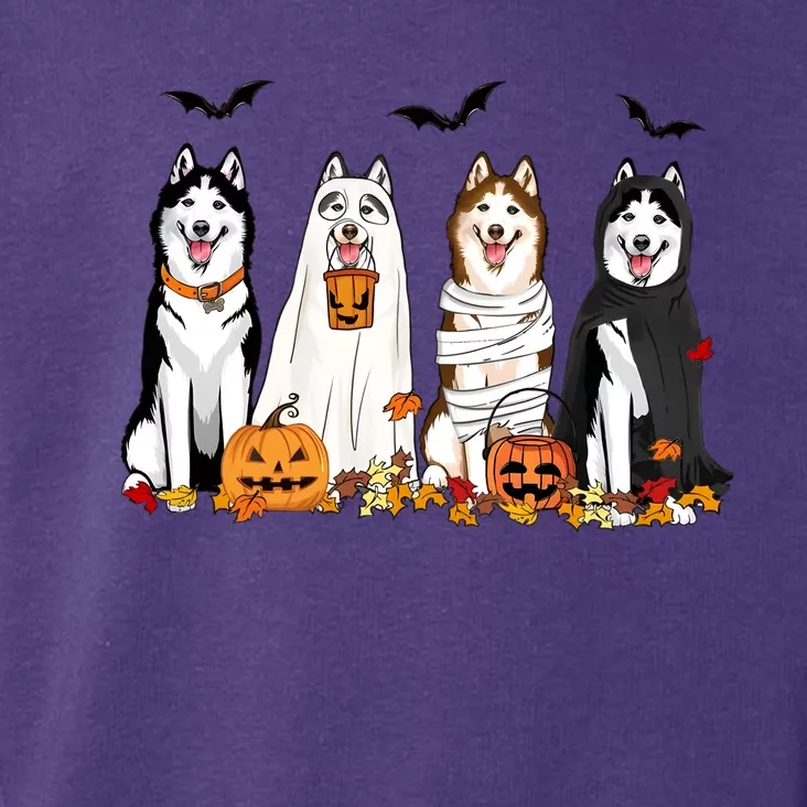 Husky Ghost Dogs Halloween Toddler Hoodie