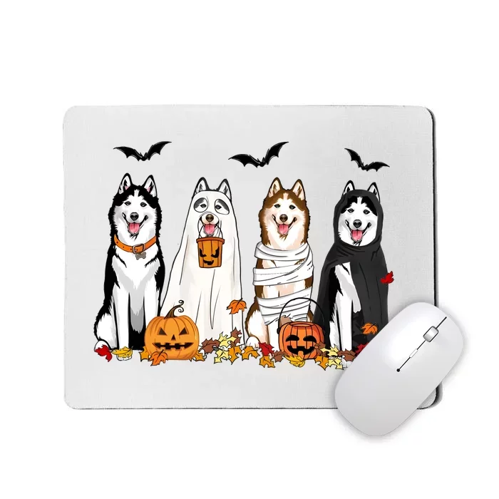 Husky Ghost Dogs Halloween Mousepad