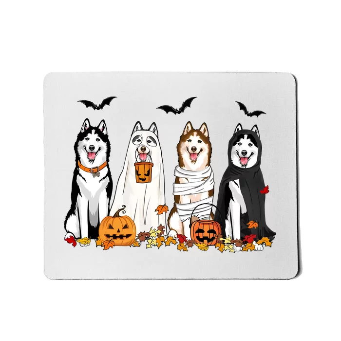 Husky Ghost Dogs Halloween Mousepad