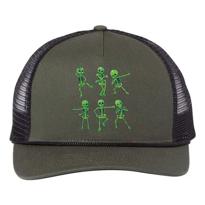 Halloween Girl Dancing Skeletons Dance Challenge Retro Rope Trucker Hat Cap