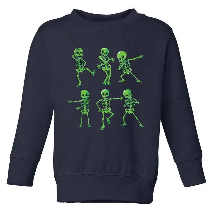 Halloween Girl Dancing Skeletons Dance Challenge Toddler Sweatshirt