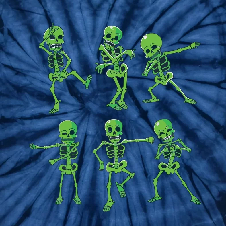 Halloween Girl Dancing Skeletons Dance Challenge Tie-Dye T-Shirt