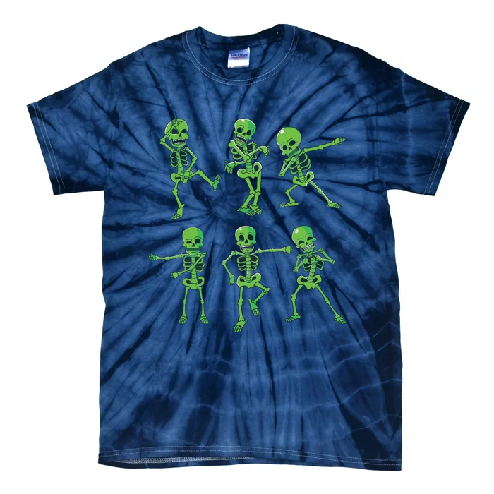 Halloween Girl Dancing Skeletons Dance Challenge Tie-Dye T-Shirt