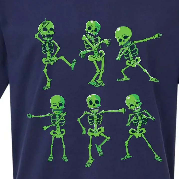 Halloween Girl Dancing Skeletons Dance Challenge Sueded Cloud Jersey T-Shirt