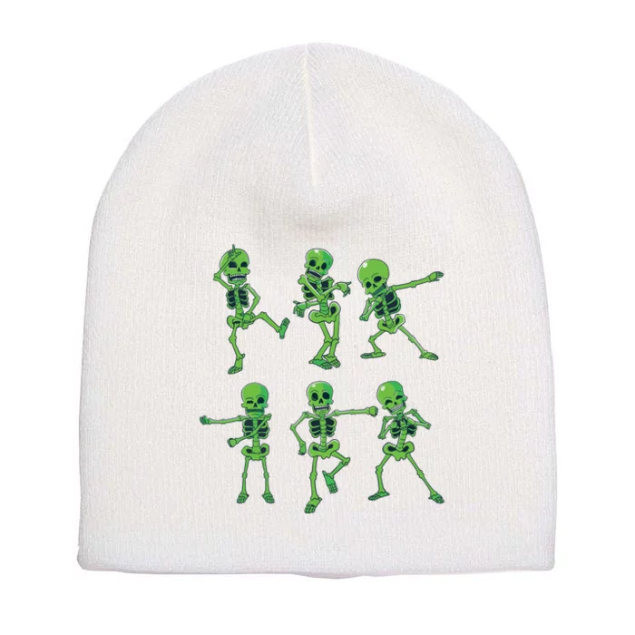 Halloween Girl Dancing Skeletons Dance Challenge Short Acrylic Beanie