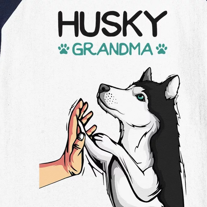 Husky Grandma Dog Mom Lover Baseball Sleeve Shirt