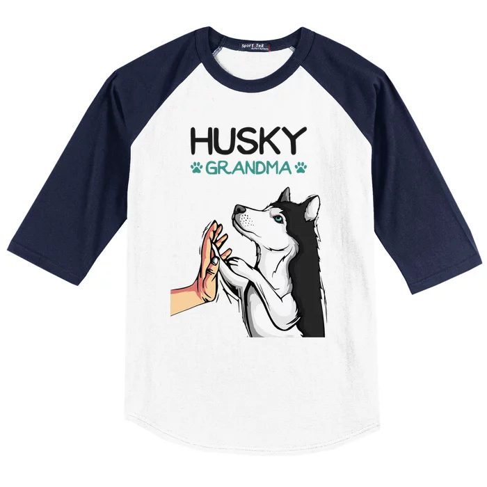 Husky Grandma Dog Mom Lover Baseball Sleeve Shirt