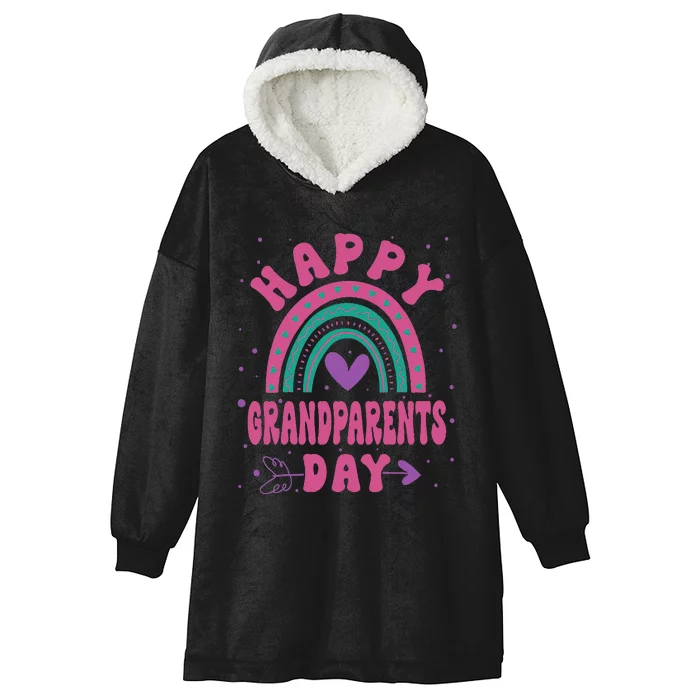 Happy Grandparents Day Funny Grandparents Day Gift Hooded Wearable Blanket