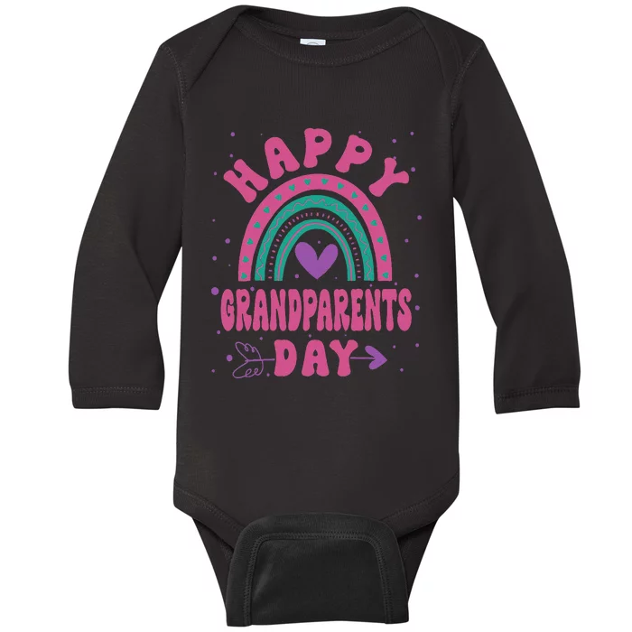 Happy Grandparents Day Funny Grandparents Day Gift Baby Long Sleeve Bodysuit