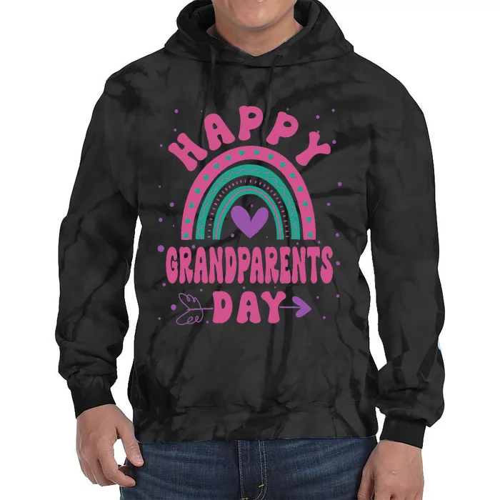 Happy Grandparents Day Funny Grandparents Day Gift Tie Dye Hoodie