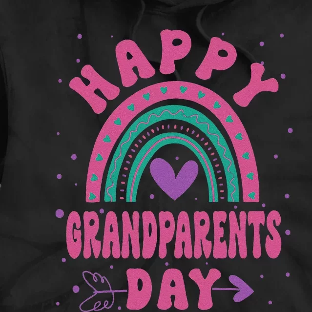 Happy Grandparents Day Funny Grandparents Day Gift Tie Dye Hoodie